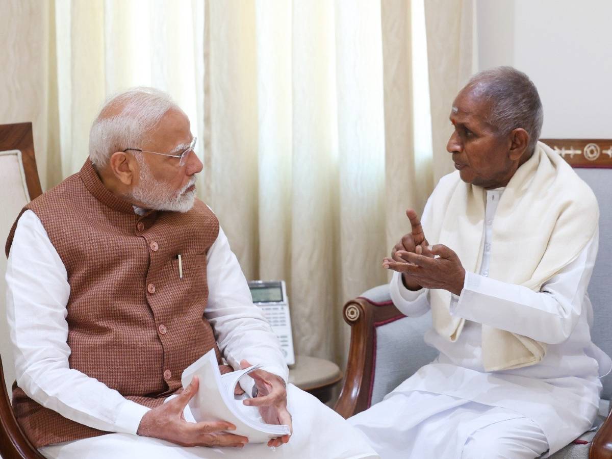 Ilarayaja with PM Modi
